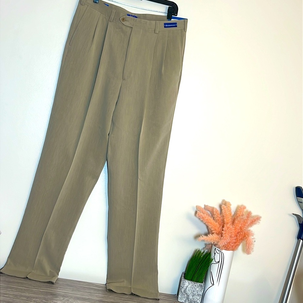 Coppley Dream Weave Sarasota Tan Trousers Suit Career Dress Pants 34 x 35